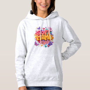 Soft Mama Kawaii Typography Hoodie