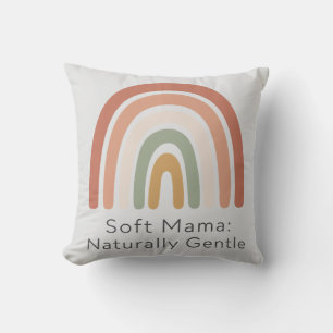 Soft Mama Naturally Gentle Boho Rainbow Aesthetic Cushion
