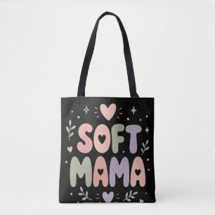 Soft Mama Pastel Typography Design Tote Bag
