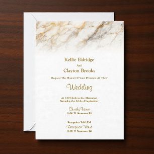 Soft Marble Fade Wedding Invitation
