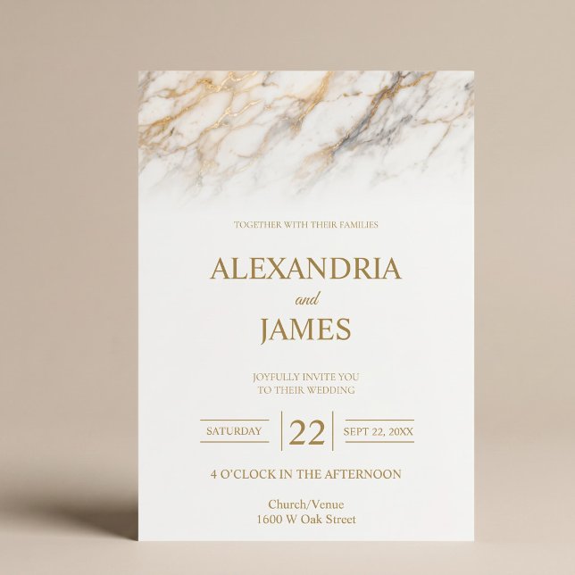 Soft Marble Fade Wedding Invitation (Creator Uploaded)