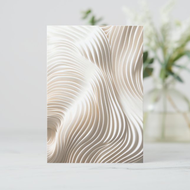 Soft marble wedding meal choices RSVP Card (Standing Front)