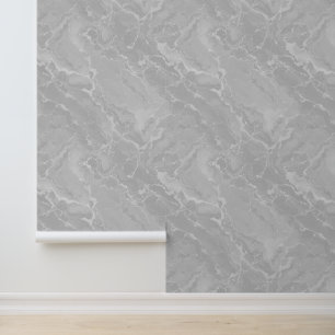  soft marble -  Whispering Grey Veins Wallpaper