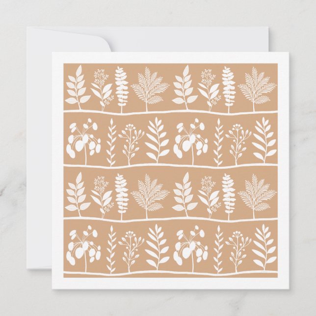 Soft Marigold Botanical Silhouettes Botanic Rhythm Card (Front)