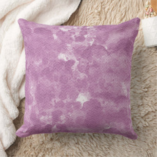 Soft Mauve Lilac Watercolor Wash Pattern Cushion