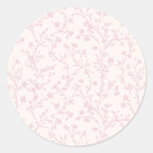 Soft Meadow Blush Pink - Neutral Classic Round Sticker