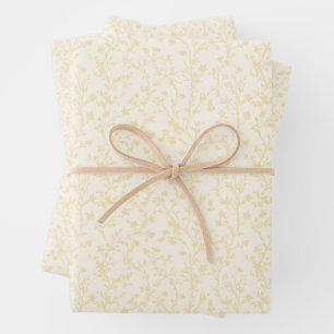 Soft Meadow Buttercream - Neutral Wrapping Paper Sheet