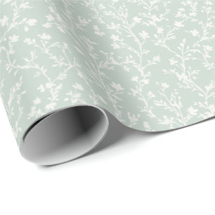 Soft Meadow Neutral - Muted Sage Wrapping Paper