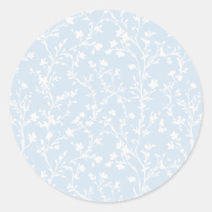 Soft Meadow Neutral - Powder Blue Classic Round Sticker