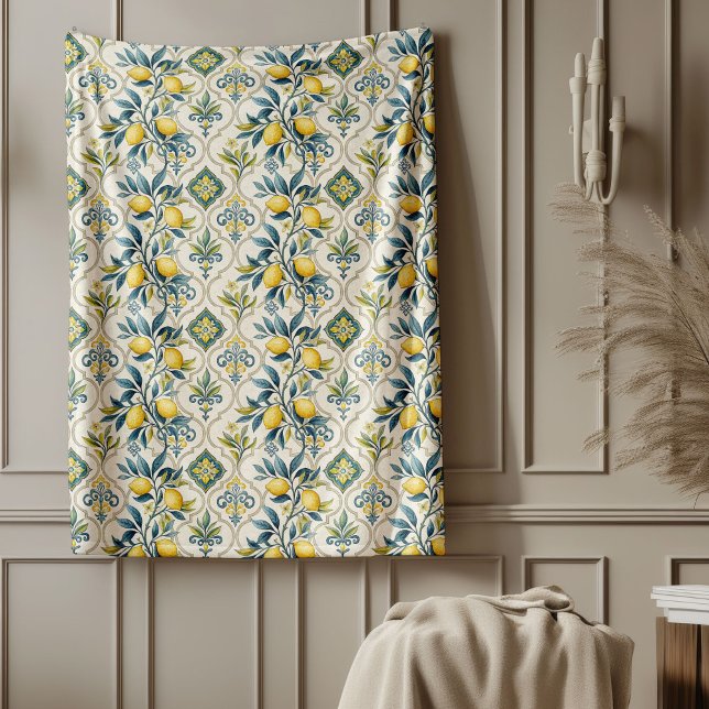 Soft Mediterranean Style Blanket Blue White Tones (Soft Mediterranean Style Blanket Blue White Tones)