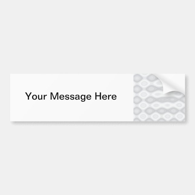Soft Metallic Pattern in Silver Colours Bumper Sticker (Front)