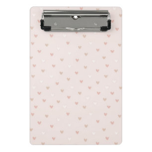 Soft Minimal Heart Pattern Mini Clipboard