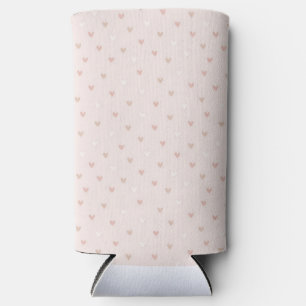 Soft Minimal Heart Pattern Seltzer Can Cooler