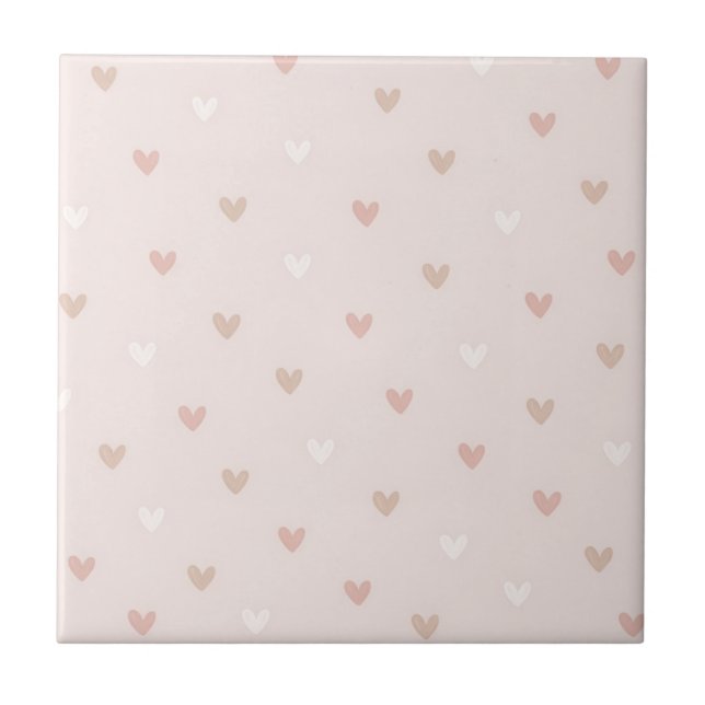 Soft Minimal Heart Pattern Tile (Front)