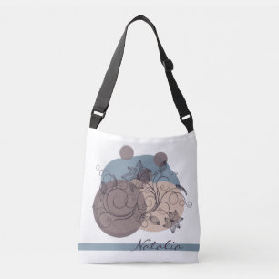 Soft Minimalist Floral Crossbody Tote Bag