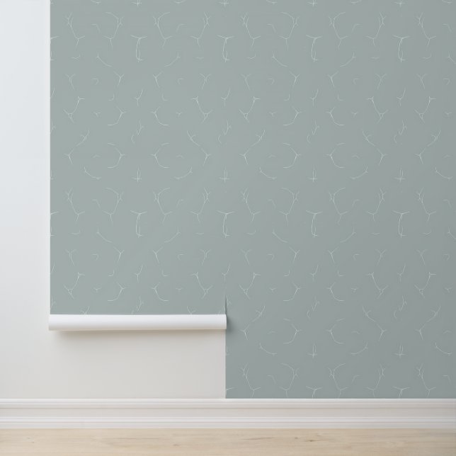 Soft Minimalist Line Pattern on Pale Blue Wallpaper (Application)