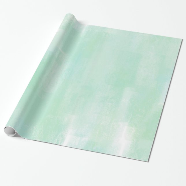 Soft Mint Abstract Wrapping Paper (Unrolled)