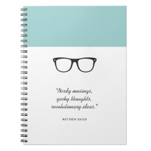 Soft Mint Glasses Notebook