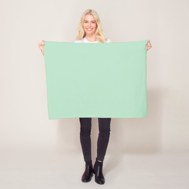 Soft Mint Green Fleece Blanket – Cosy & Chic (In Situ)