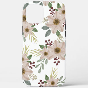 Soft Mint Green Floral Garden Pattern iPhone Case