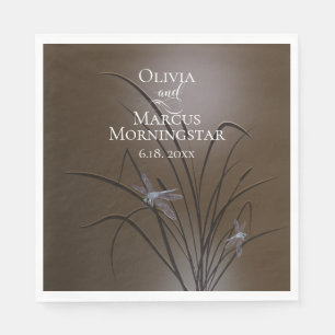Soft Mocha Dragonfly Napkin