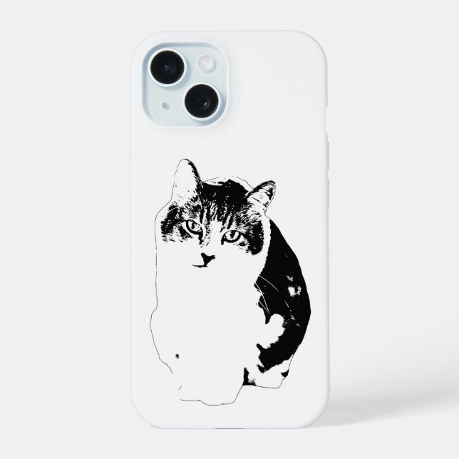 Soft Modern Figure iPhone 15 Case (Back)