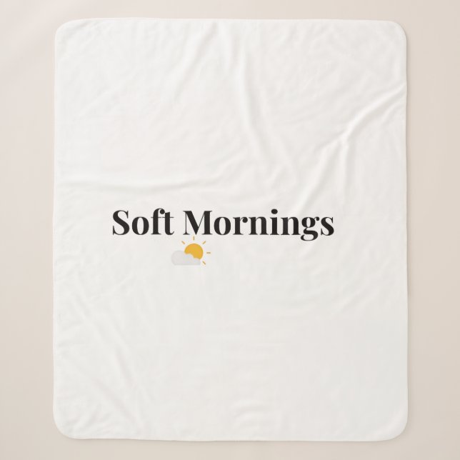 Soft Mornings Cosy Throw Sherpa Blanket (Front)