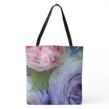 soft multi flower tote bag
