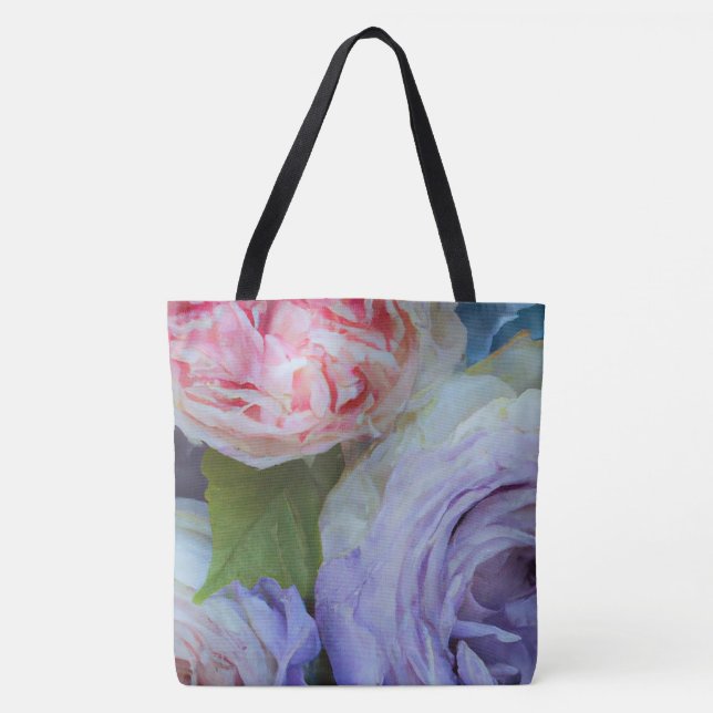 soft multi flower tote bag (Front)
