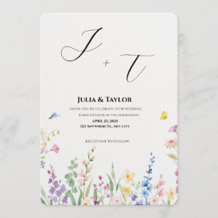 Soft Multicolor Floral Invitation