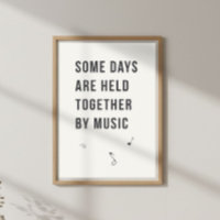 Soft Music Quote. Bedroom Wall