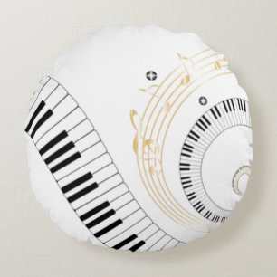 Soft Music Round Cushion
