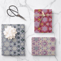 Soft Muted Coloured Geometric Patterned