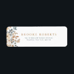 Soft Muted Earthy Tone Floral Watercolor Wedding<br><div class="desc">Elevate your special day with this elegant watercolor wedding address label, featuring a harmonious blend of muted pastels such as peach, beige, dusty blue, and soft greens. The delicate floral design creates a serene, natural aesthetic, perfect for couples seeking a romantic and timeless look with a warm, earthy touch. Personalise...</div>