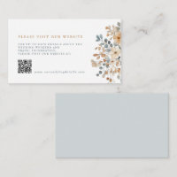 Soft Muted Earthy Tone Floral  Wedding Details QR