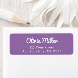 Soft Muted Lavender - Trendy Address Label