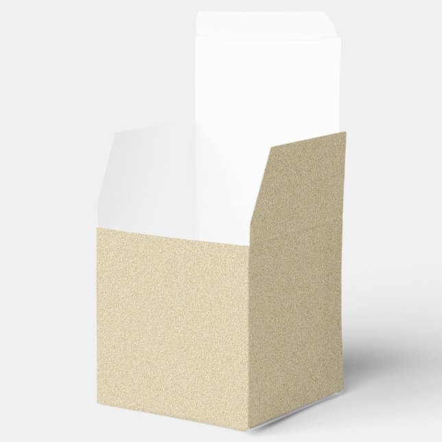 Soft Natural Sand Background Favour Box (Opened)