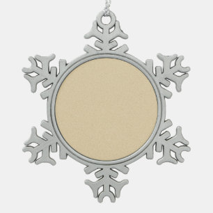 Soft Natural Sand Background Snowflake Pewter Christmas Ornament