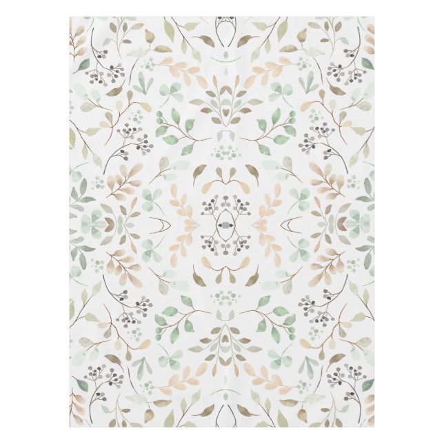 Soft Nature Floral Table Cover | Tablecloth (Front)