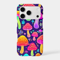 Soft Neon: Cartoon Mushroom Patch