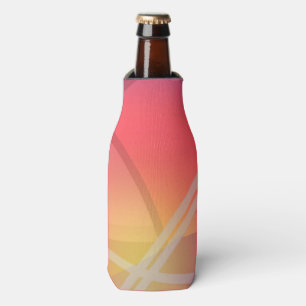 Soft Neon Layered Abstract Design  Bottle Cooler