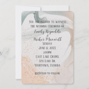 Soft Neutral Abstract Design  Invitation