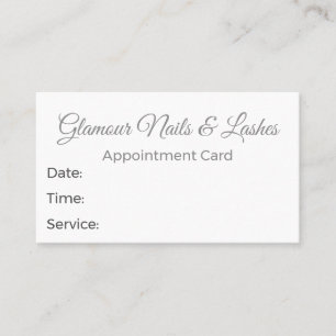 Soft Neutral Beauty Salon/Wellness Parlor Appointment Card