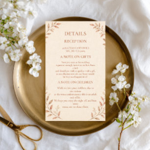 Soft Neutral Botanical Enclosure Card