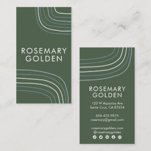 Soft Neutral Lines Minimalist Simple Elegant Chic Business Card