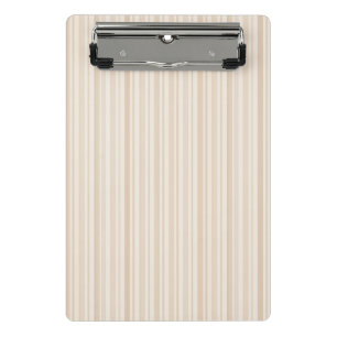 Soft Neutral Stripe Pattern Mini Clipboard