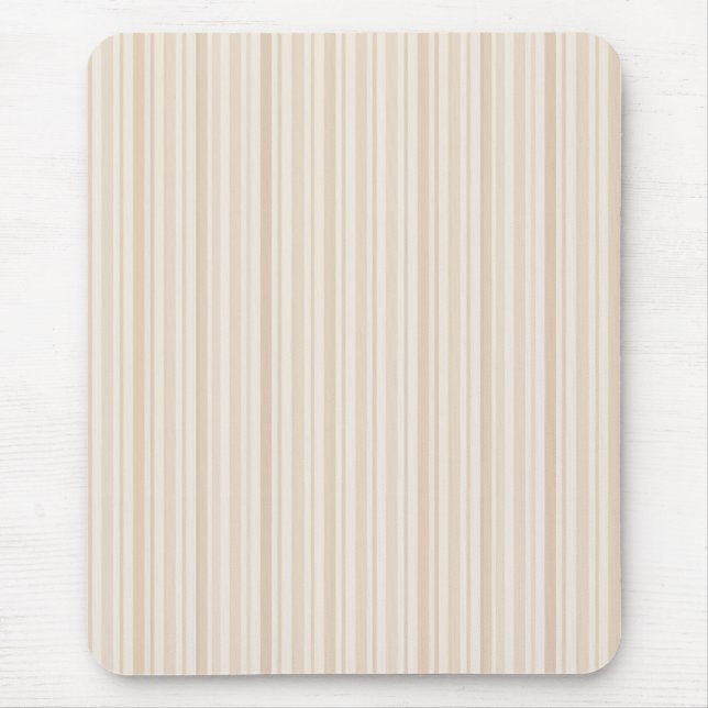 Soft Neutral Stripe Pattern Mouse Mat (Front)