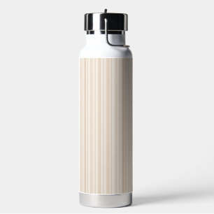 Soft Neutral Stripe Pattern Water Bottle
