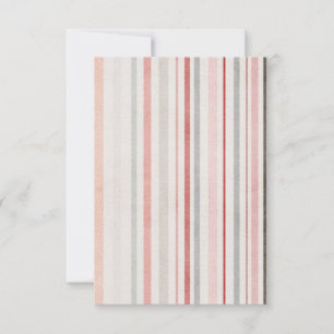 Soft Neutral Stripes Minimal Thank You Card