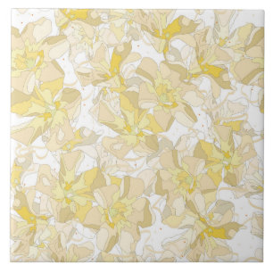Soft Oleander Flowers Tile
